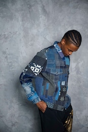 【GJK-M_001】藍染めGジャン JAPANISE INDIGO TRACKING JACKET