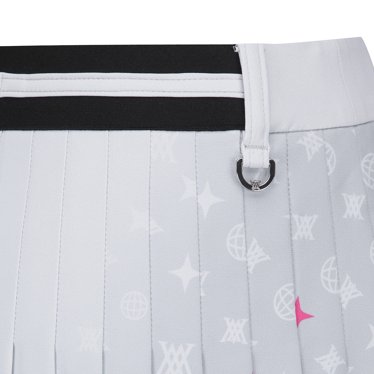 WOMEN SM GRADATION PATTERN PLEATED SKIRT