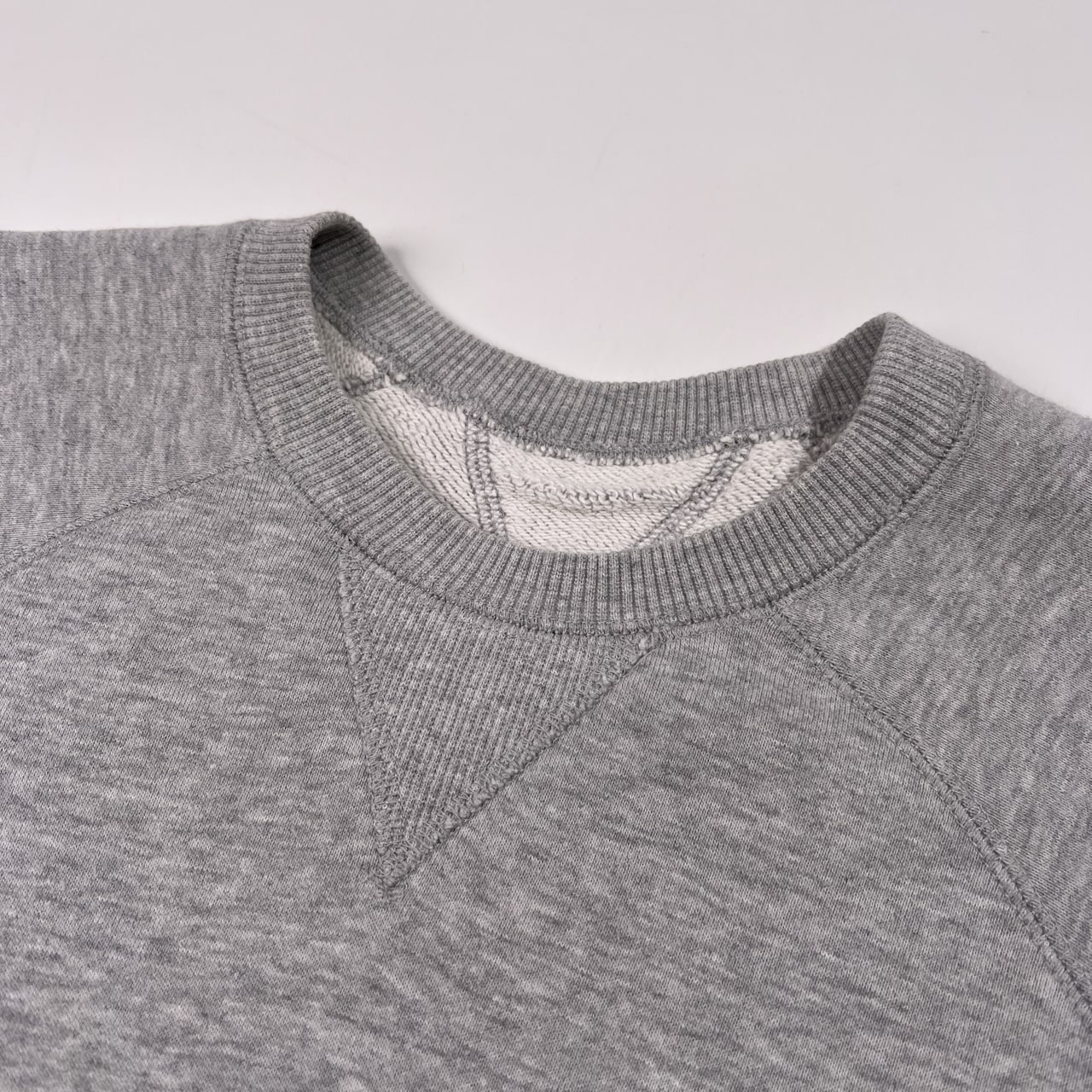 PAPAS パパス 両面Vガゼット プリント スウェット トレーナー サイズ 46 S /グレー/メンズ