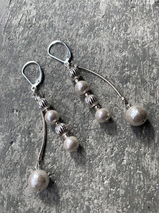 cottonpearl pierce / silver925
