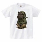 おしゃれコビトカバTシャツ[ホワイト]