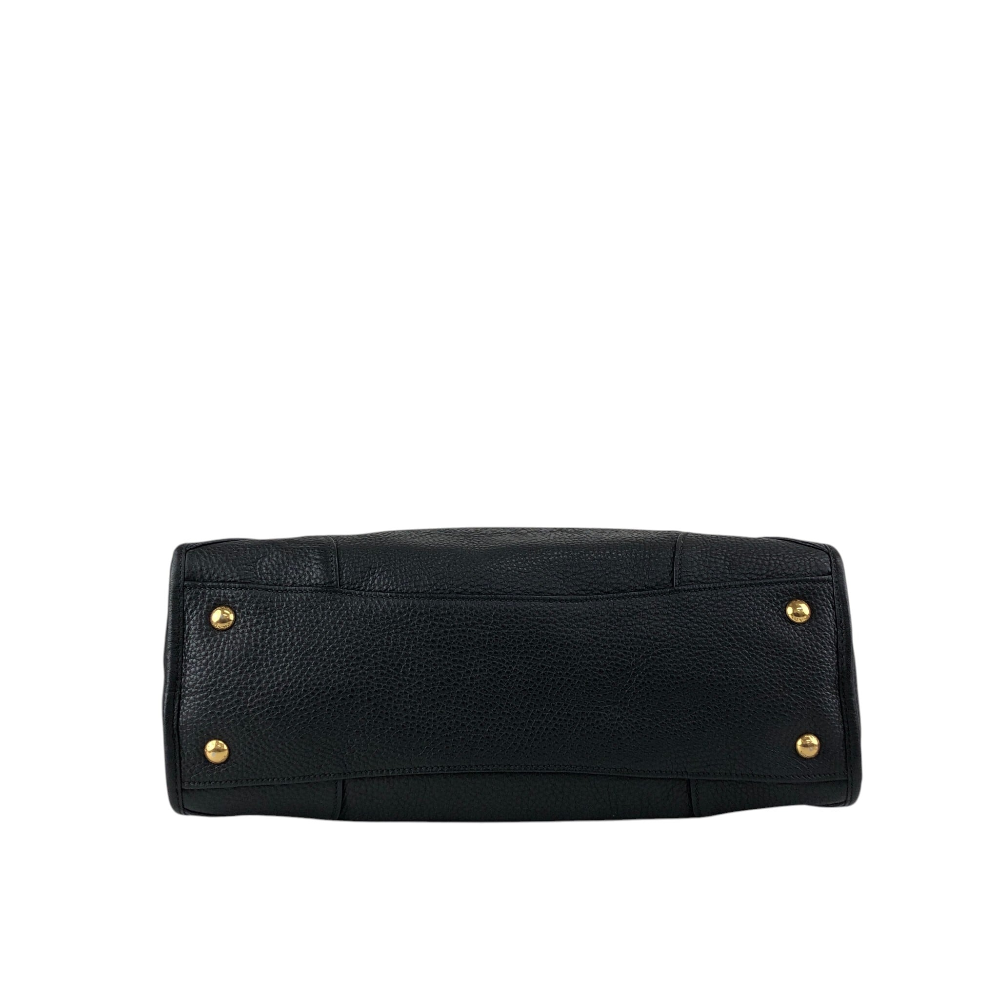 PRADA プラダ ハンドバッグ ブラック ロゴ レザー 2way ミニボストン