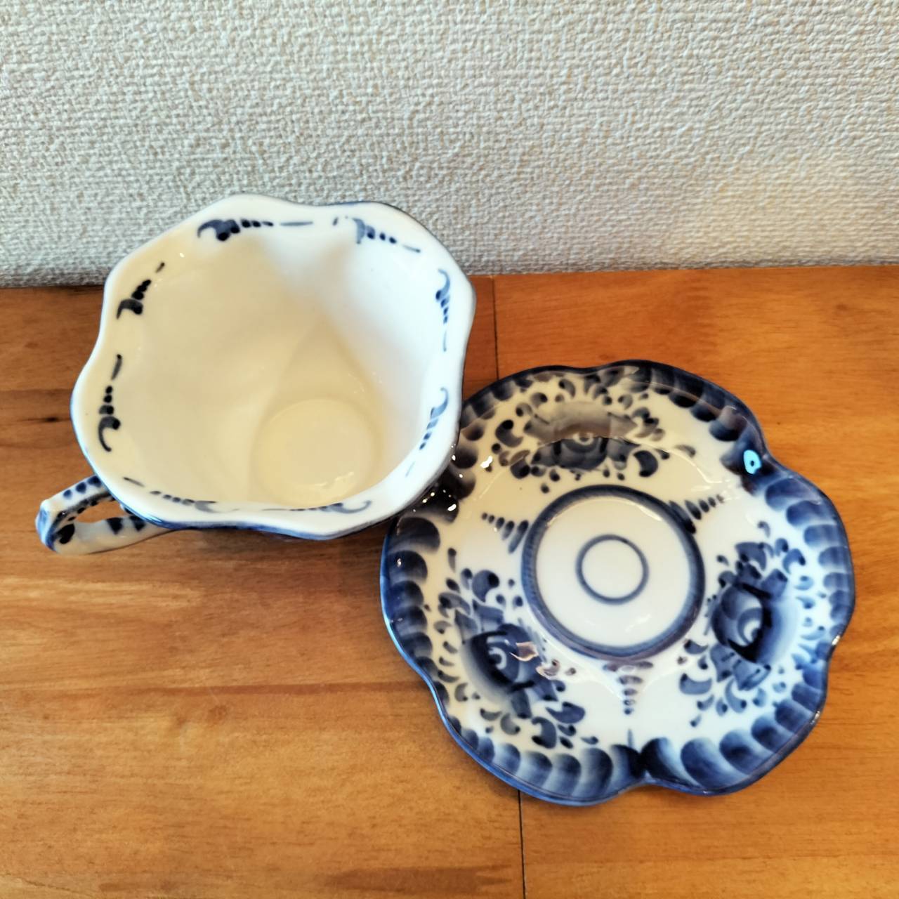 GZ234】北欧ロシア雑貨 動物陶器 グジェリ焼 【コーヒーカップ GZ234】北欧ロシア雑貨 動物陶器 グジェリ焼 【コーヒーカップ