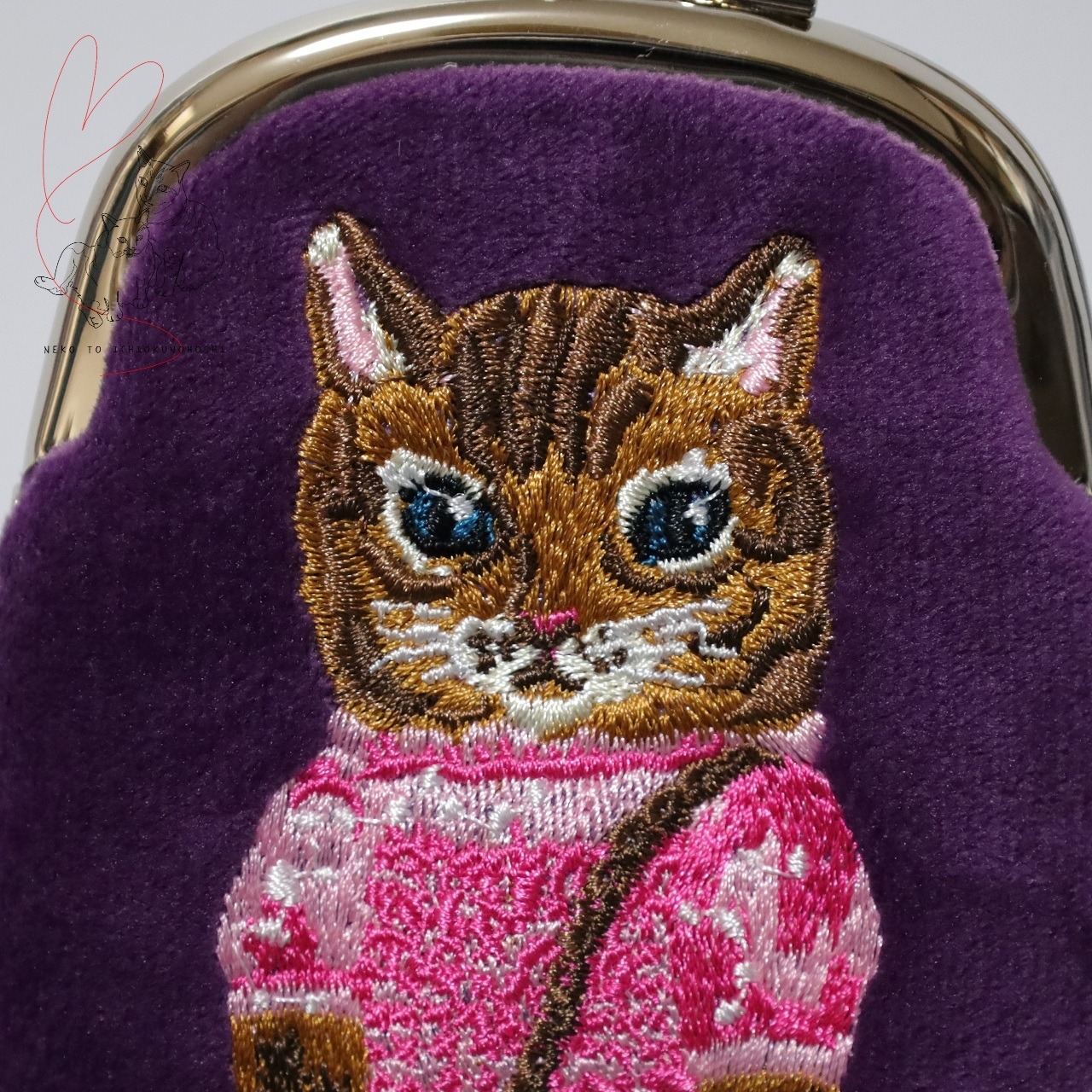 Nathalie Lete Long Purse Maya ナタリーレテ がま口ポーチロングサイズ パープル