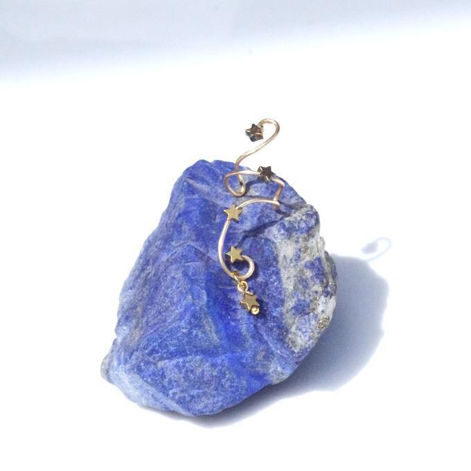 【Sale】一点物✦⋆.·星に願いを ⋆.··五星Wのカシオペアイヤーカフ⋆.·✦星風さんコラボ