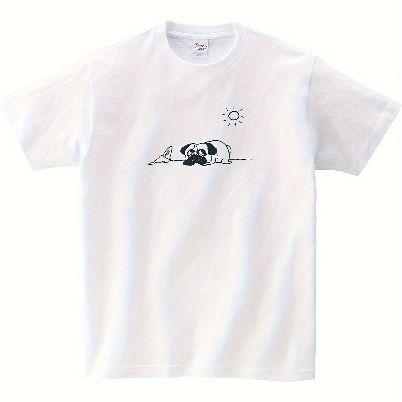 T-shirt -sun & ice cream- t-t66 | Pug shower - パグシャワー パグ