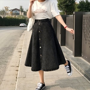 【送料無料】 ロングスカート 3色 スカート ロング ロング丈 アンクル丈 マキシ丈 フレア Aライン ハイウエスト ポケット  ボタン デニム 厚手 かわいい 大人 可愛い きれいめ シンプル カジュアル 大人 上品 おしゃれ お洒落 レトロ  こなれ感 コンサバ系 ラフ 抜け感 レディライク 無地 春 30代 40代 レディース 女性用 ママ ママ服 ママコーデ  デート お出かけ お呼ばれ 休日 アウトドア お茶会 女子会 授業参観 誕生日会 コーデ 体型カバー 定番 プチプラ 着痩せ ブルー