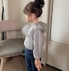 tulle collar gray tops