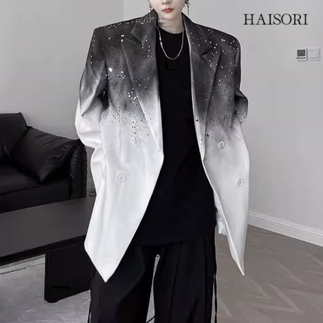 Gradient color splash design jacket