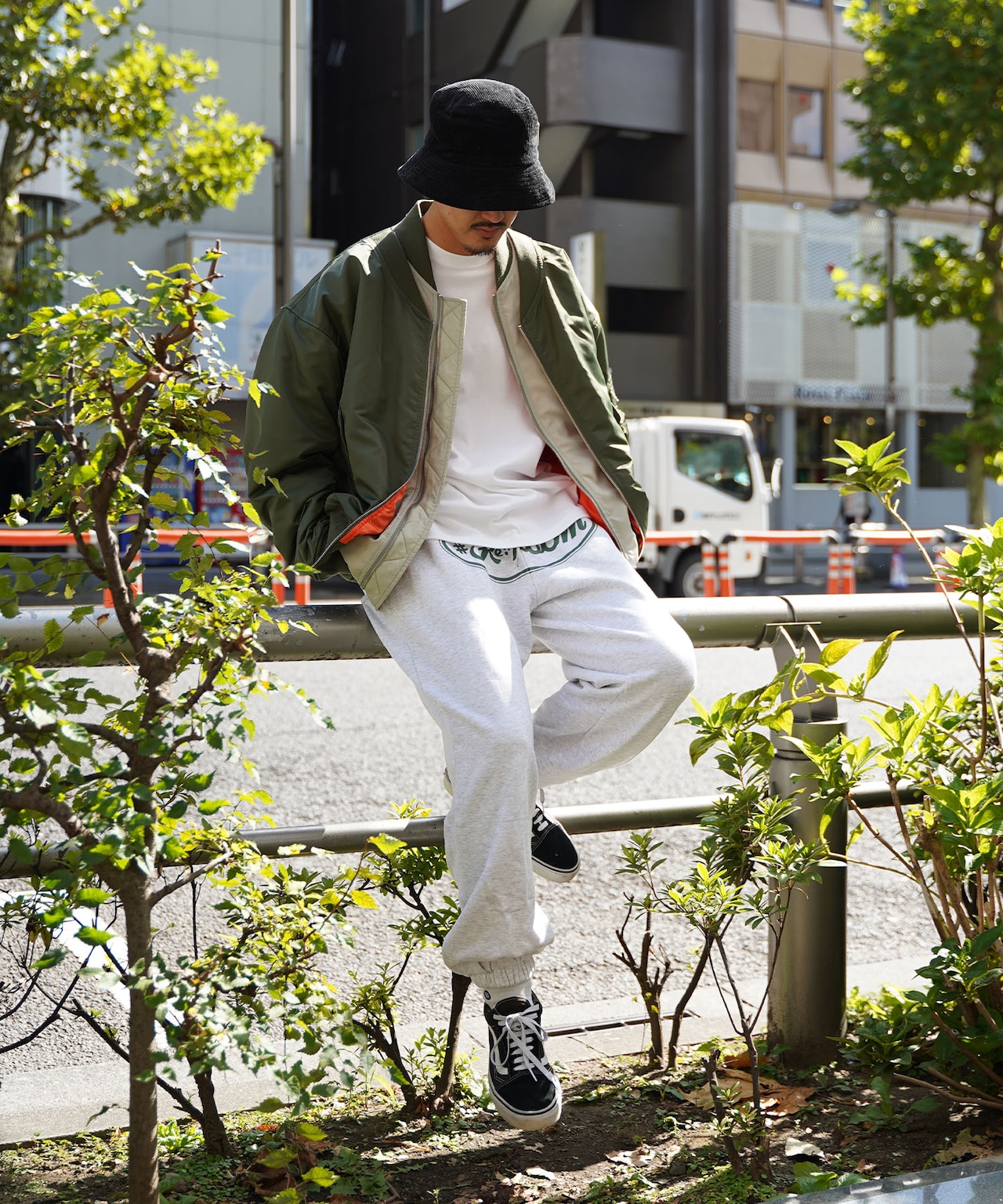 【#Re:room】BIG LOGO PRINT WIDE SWEAT PANTS［REP234］