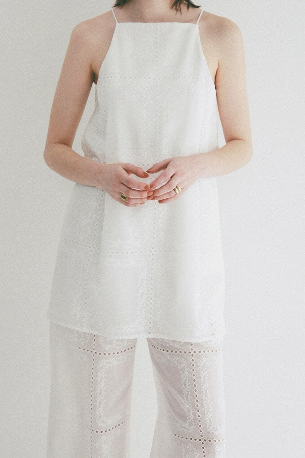 CLANE EMBROIDERY LACE CAMI ALL IN ONE | FLICKA ASHIYA
