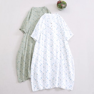 6色/ハーフボタン小花柄ワンピース ・10446 6色/ハーフボタン小花柄ワンピース ・10446