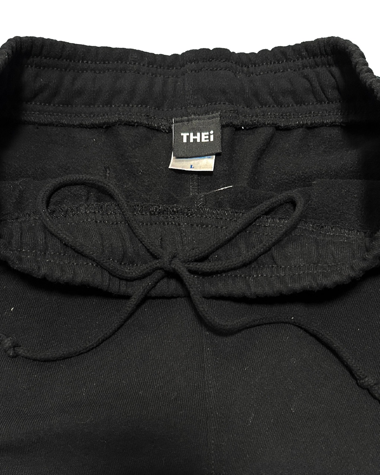 SMILEY HEAVY WEIGHT SWEAT PANTS - BLACK