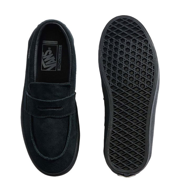 VANS skate loafer BLACK/BLACK バンズ スニーカー ローファー