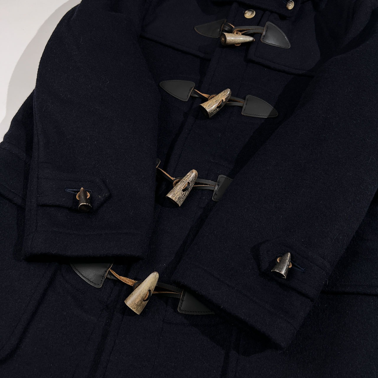 ビンテージ J.PRESS ジェイプレス 裏チェック メルトン ウール ダッフルコート サイズ L /ネイビー/メンズ/樫山