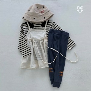 【GO.U】エアリーレイヤードワンピース oatmeal 90〜140cm 240207go