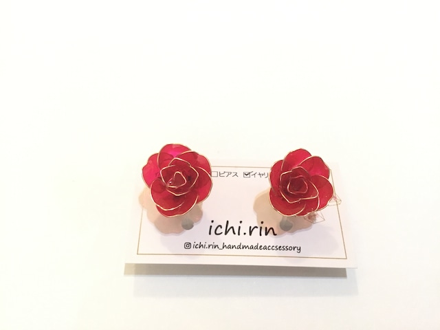 ichi.rin バラのイヤリング