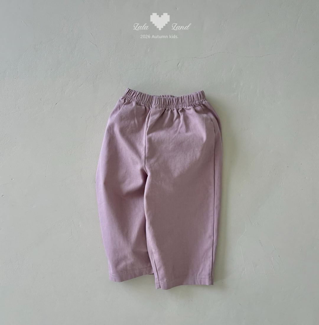 送料無料【予約】/ kids ベーシック綿パンツ /lalaland