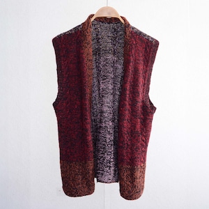 ニットベストハンドメイドクレイジーパターンジャパンヴィンテージ | Knit Vest Handmade Crazy Pattern Japan Vintage