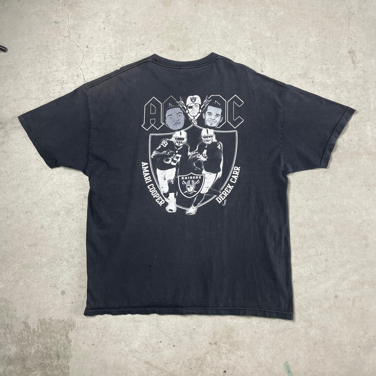 ビッグサイズ NFL RAIDERS レイダース AC/DC チームロゴ プリント T 