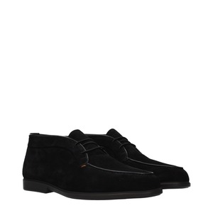 SANTONI サントーニ メンズ アンクルブーツ スエード ブラック