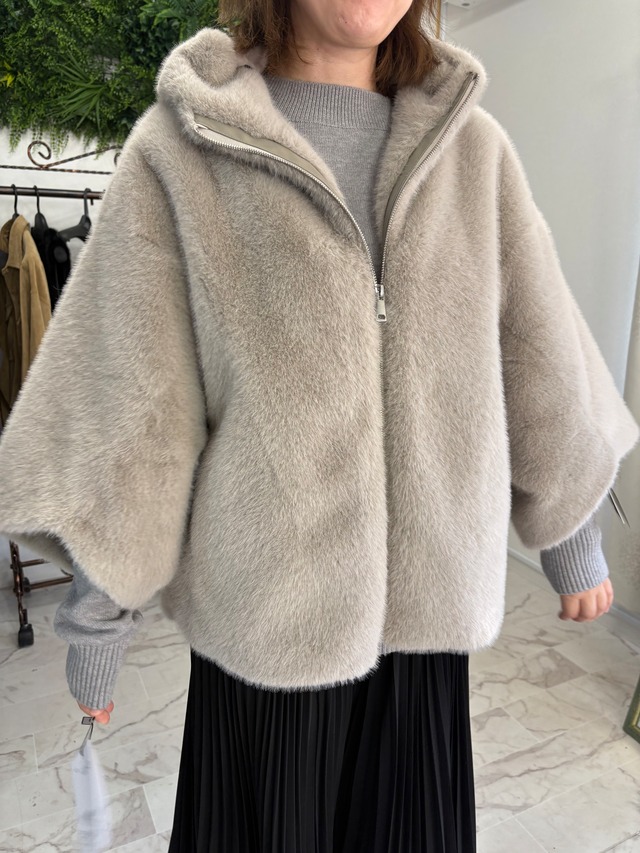 maxblue ウールライクポンチョ　514007-12