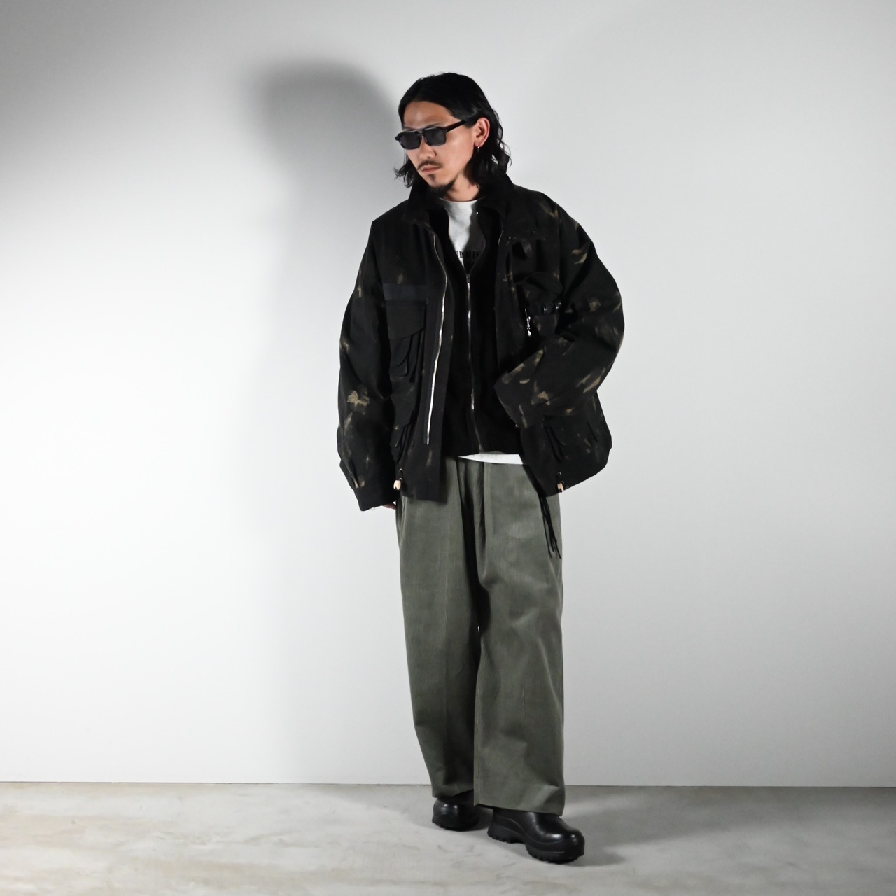 Leh / Photographer Jacketにbarbell object / leather jktコーディネート