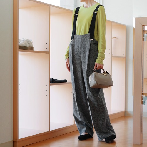 CHIGNON / シニヨン　エアリーツイード　脚長見えサロペット