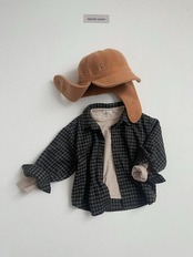 〖取寄〗韓国子供服 / 26winter / Digreen / モナチェックシャツ / キッズ / 冬服 *S~2XL*