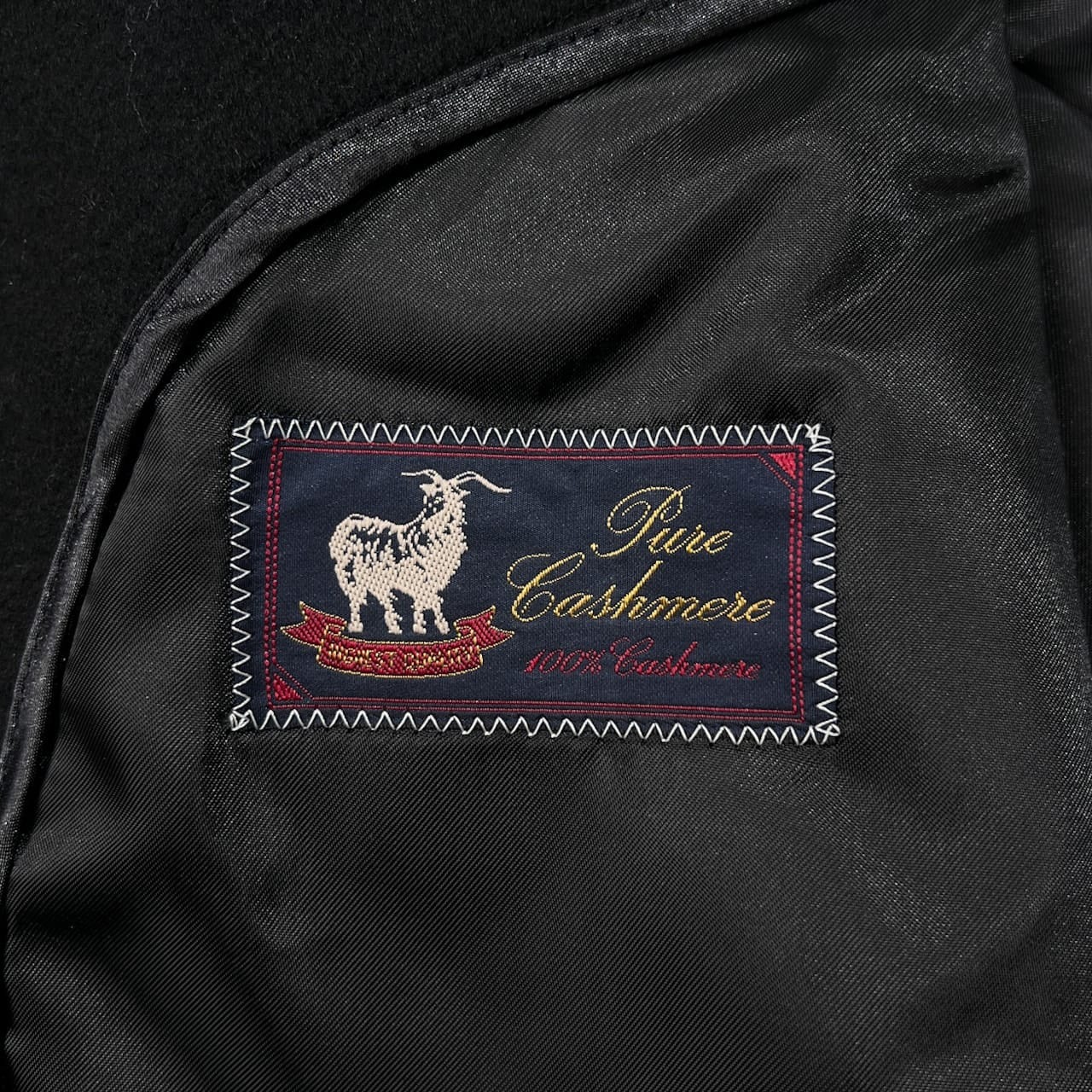 カシミヤ100% 高級 ROBERTA MICHETTI ロベルタ ミケッティ 比翼 コート サイズ L /黒/ブラック/メンズ/カシミア