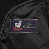 カシミヤ100% 高級 ROBERTA MICHETTI ロベルタ ミケッティ 比翼 コート サイズ L /黒/ブラック/メンズ/カシミア