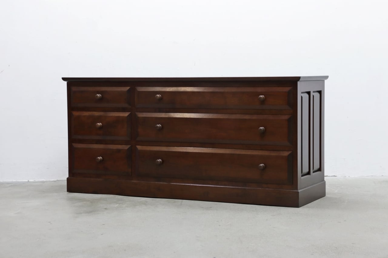 松本民芸家具 E-33型 ローチェスト ミズメザクラ無垢材 ローボード