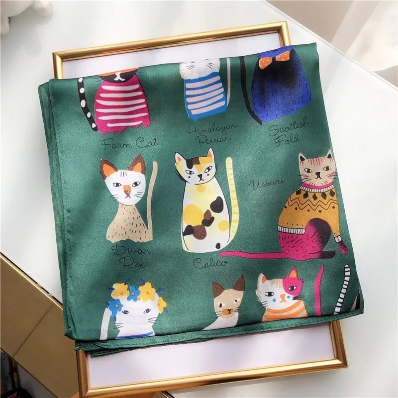 たくさん猫さんスカーフ
