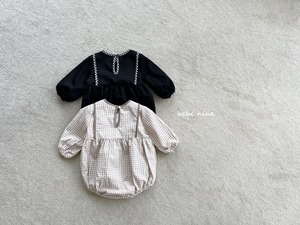 【bebe nine】ベビーアンバースーツ ブラック 70〜90cm 240847