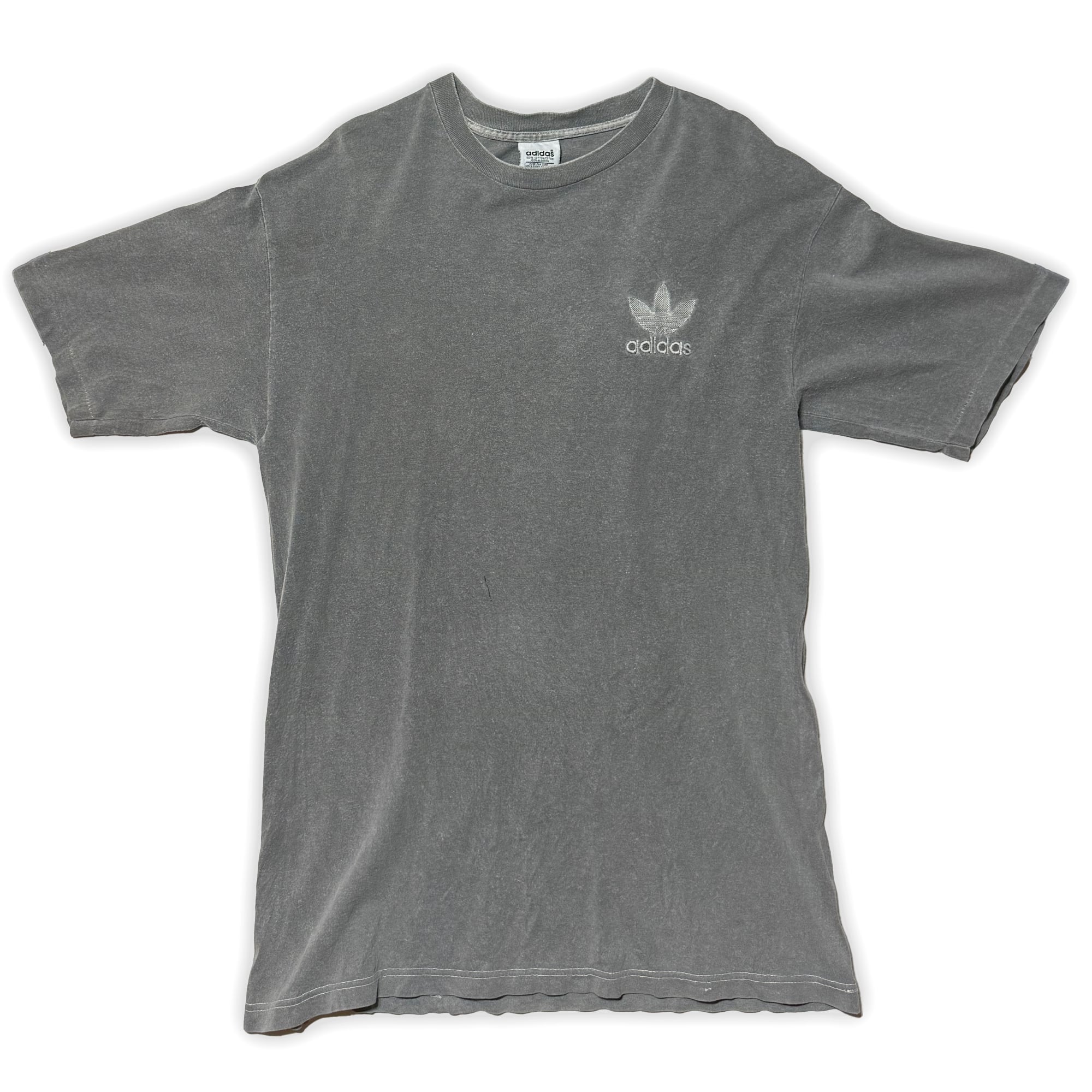 90s USA製 アディダス 万国旗タグTシャツ オートミール トレフォイル 1990's USA製 adidas アディダス 万国旗タグ シングルステッチ