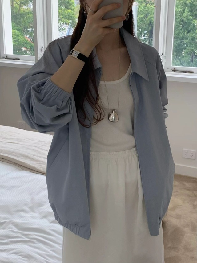 [OUNCE] basic blouson jumper