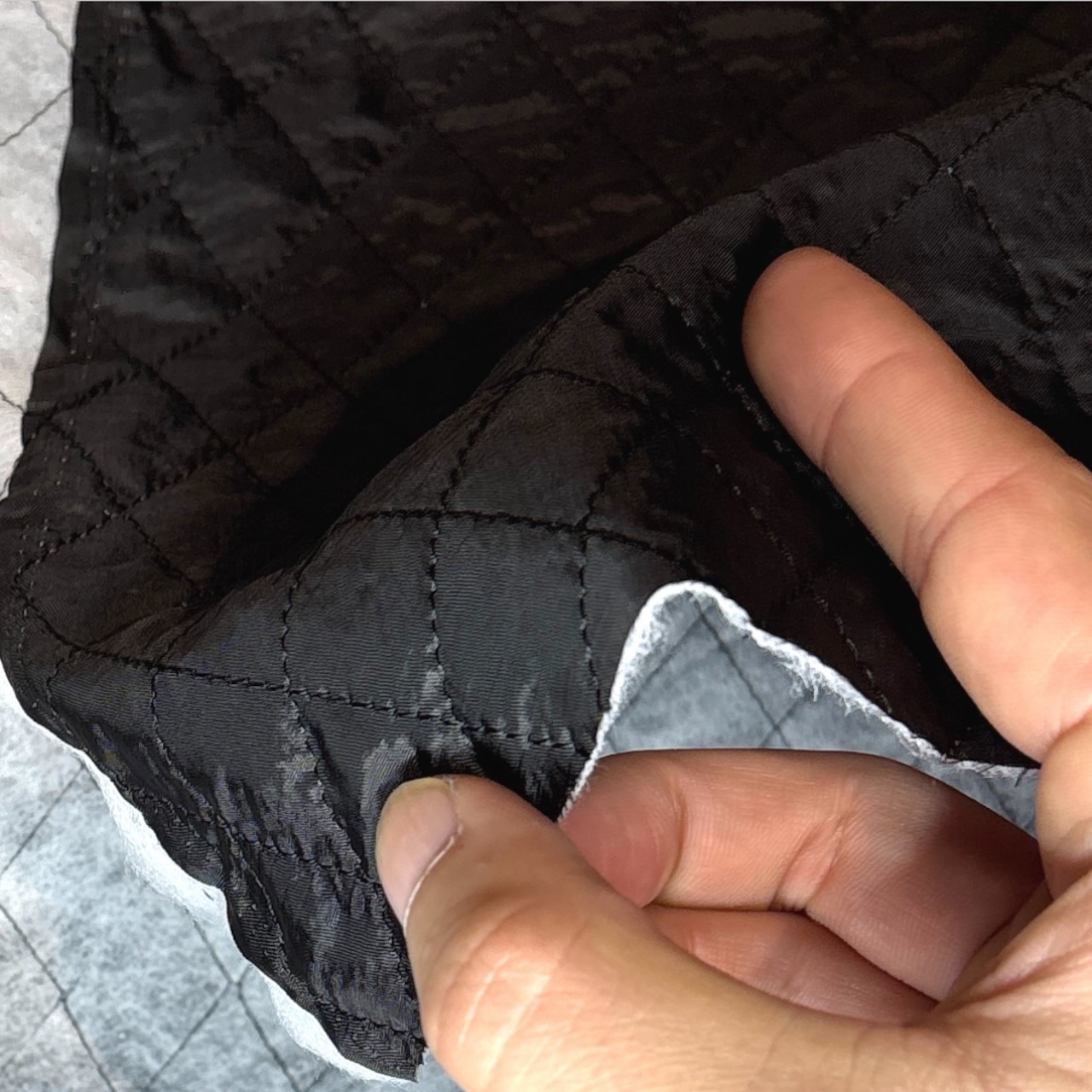 ★TC827◆1m◆ポリエステル100%キルト生地◆ブラック