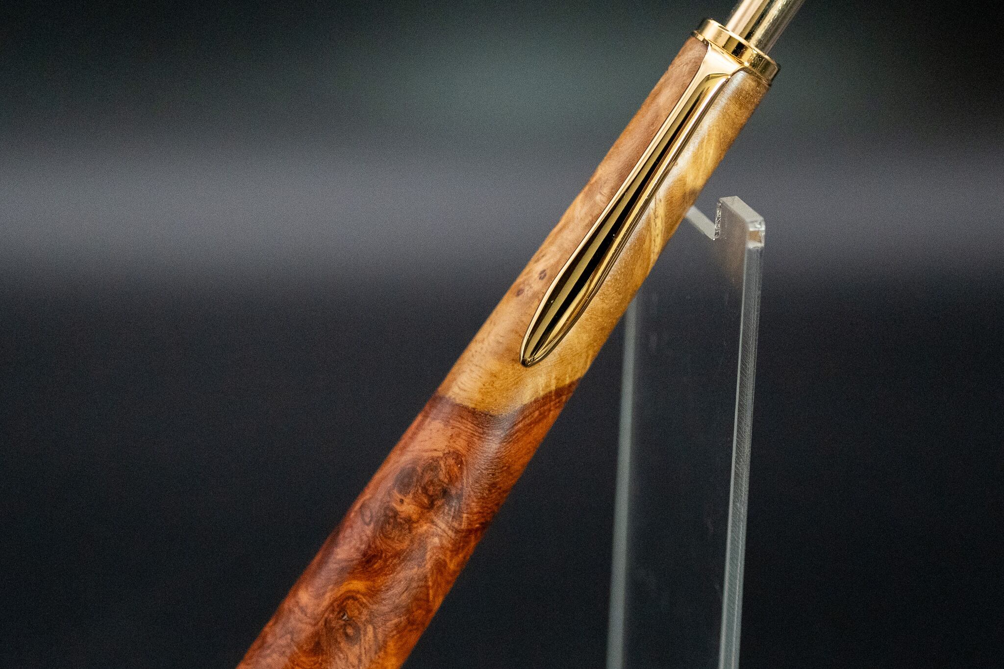 【朱色の銘木】 本花梨 瘤杢 紅白 特上 gold MP