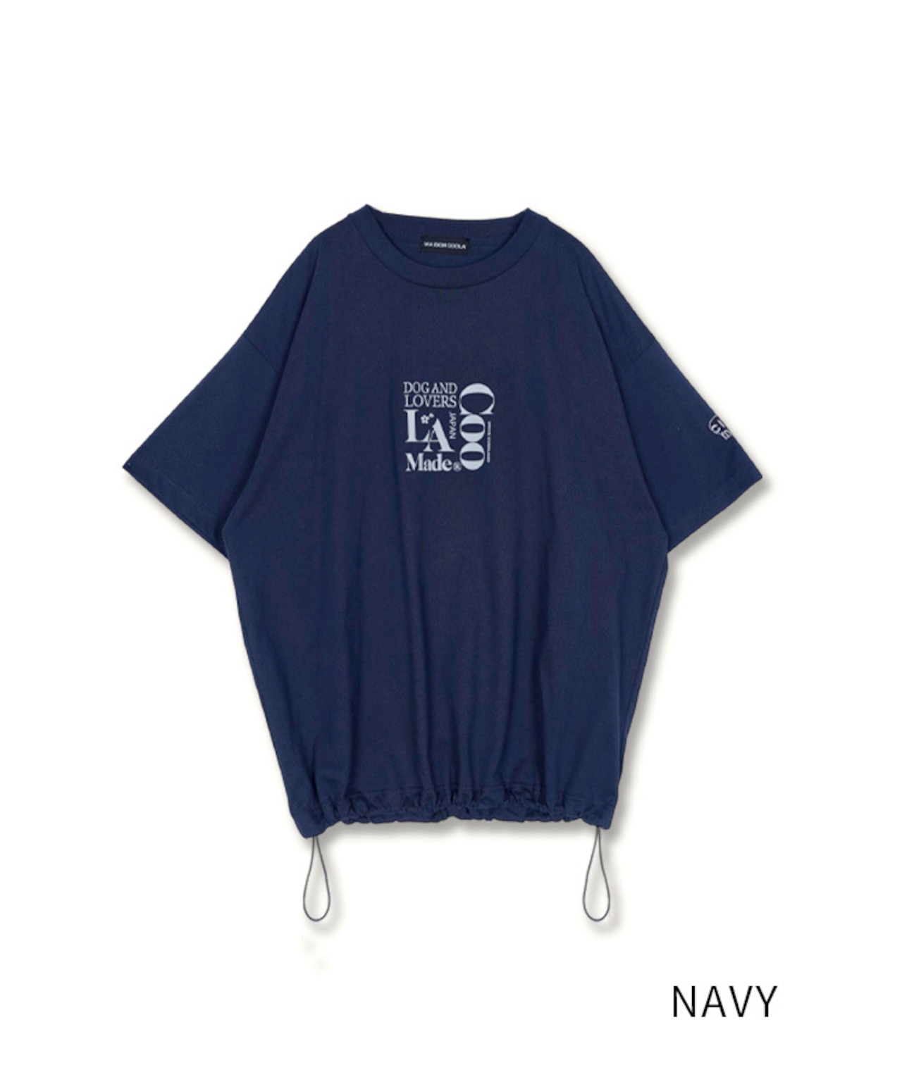 Dog & LOVERS プリントルーズTシャツ (NAVY) CQ-49012