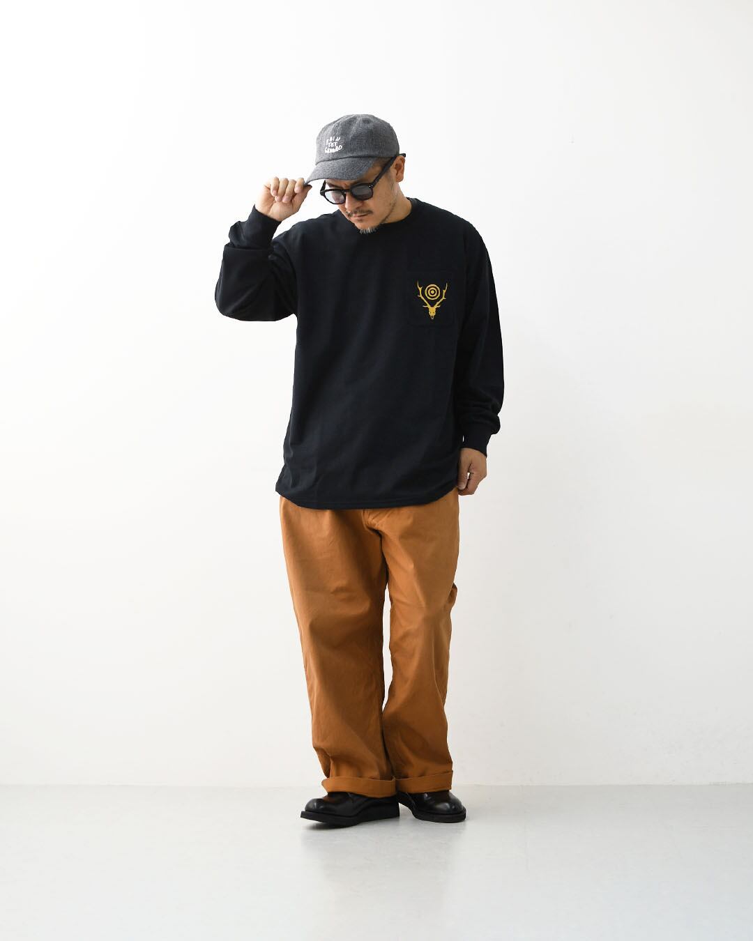 SOUTH2 WEST8 [サウスツーウエストエイト] L/S Round Pocket Tee