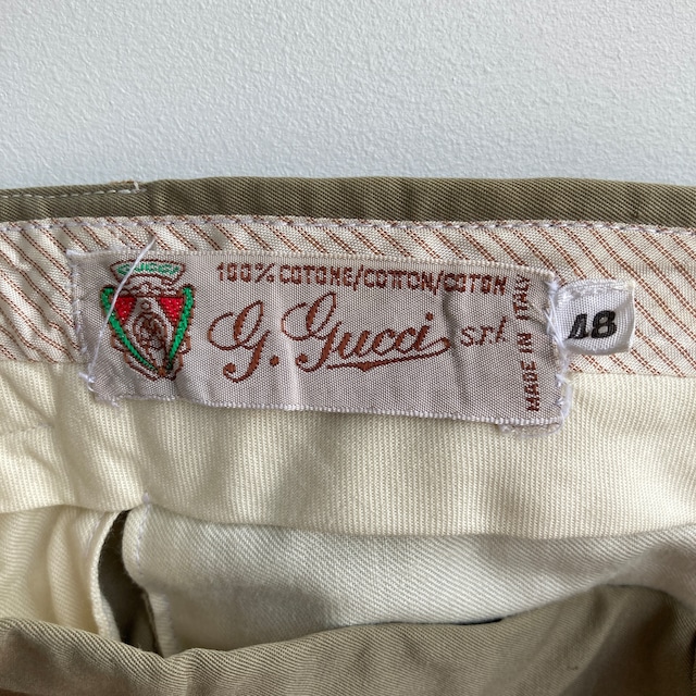 Gucci グッチ オールドグッチ ミリタリーチノパン 70s イタリア製 スリータック ヴィンテージ古着 画像7