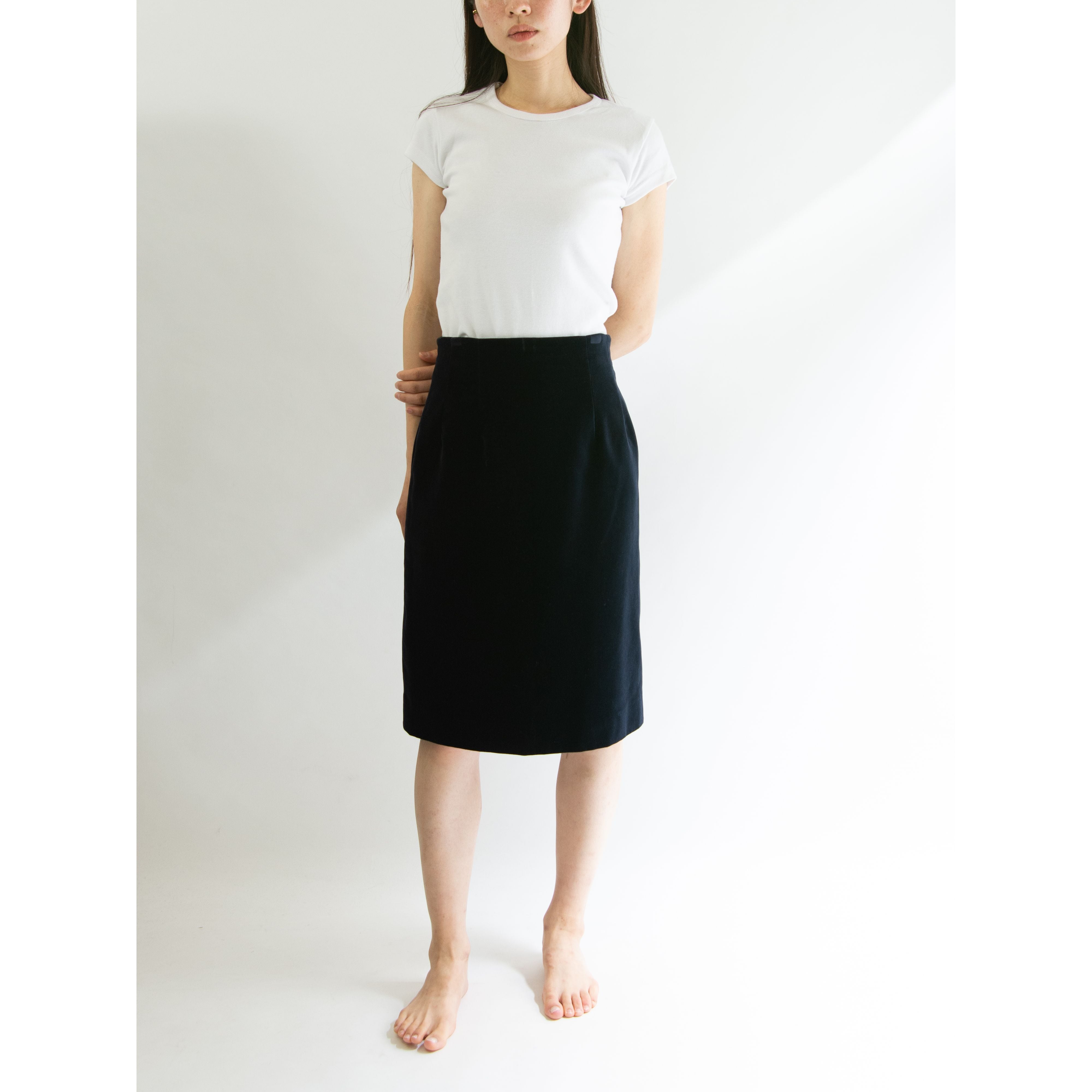 【CELINE】Made in France 80's cotton velvet skirt（セリーヌ