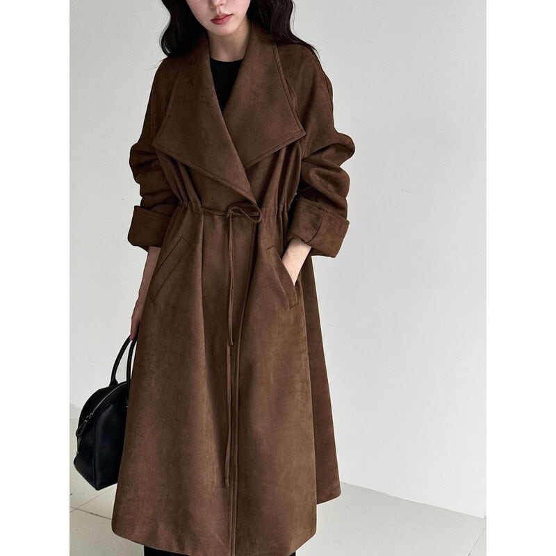 drawstring trench coat 102986