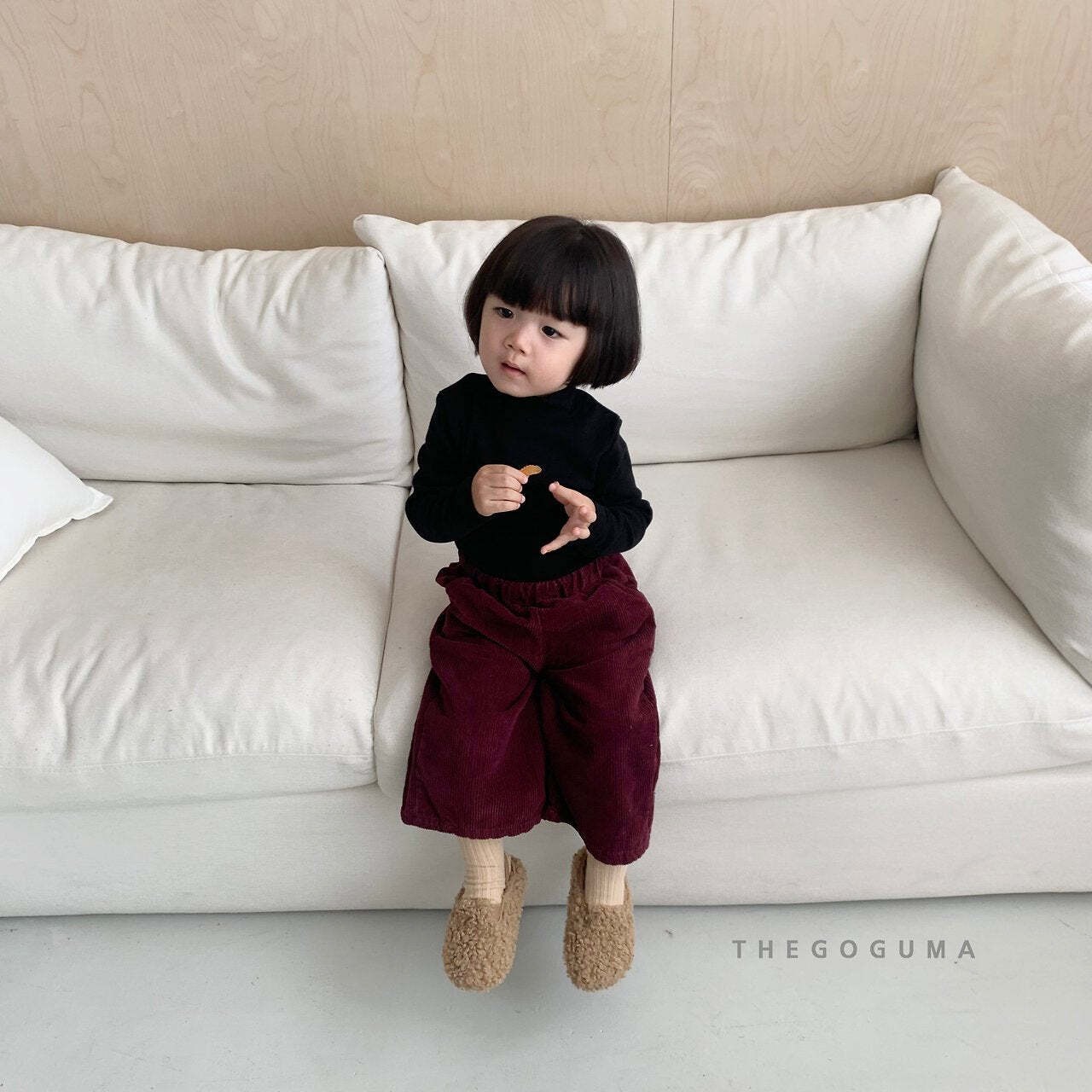 【取寄】THE GOGUMA ふんわりボーダータートルネックTシャツ｜冬服｜韓国子供服