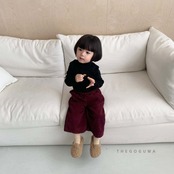 【取寄】THE GOGUMA ふんわりボーダータートルネックTシャツ｜冬服｜韓国子供服