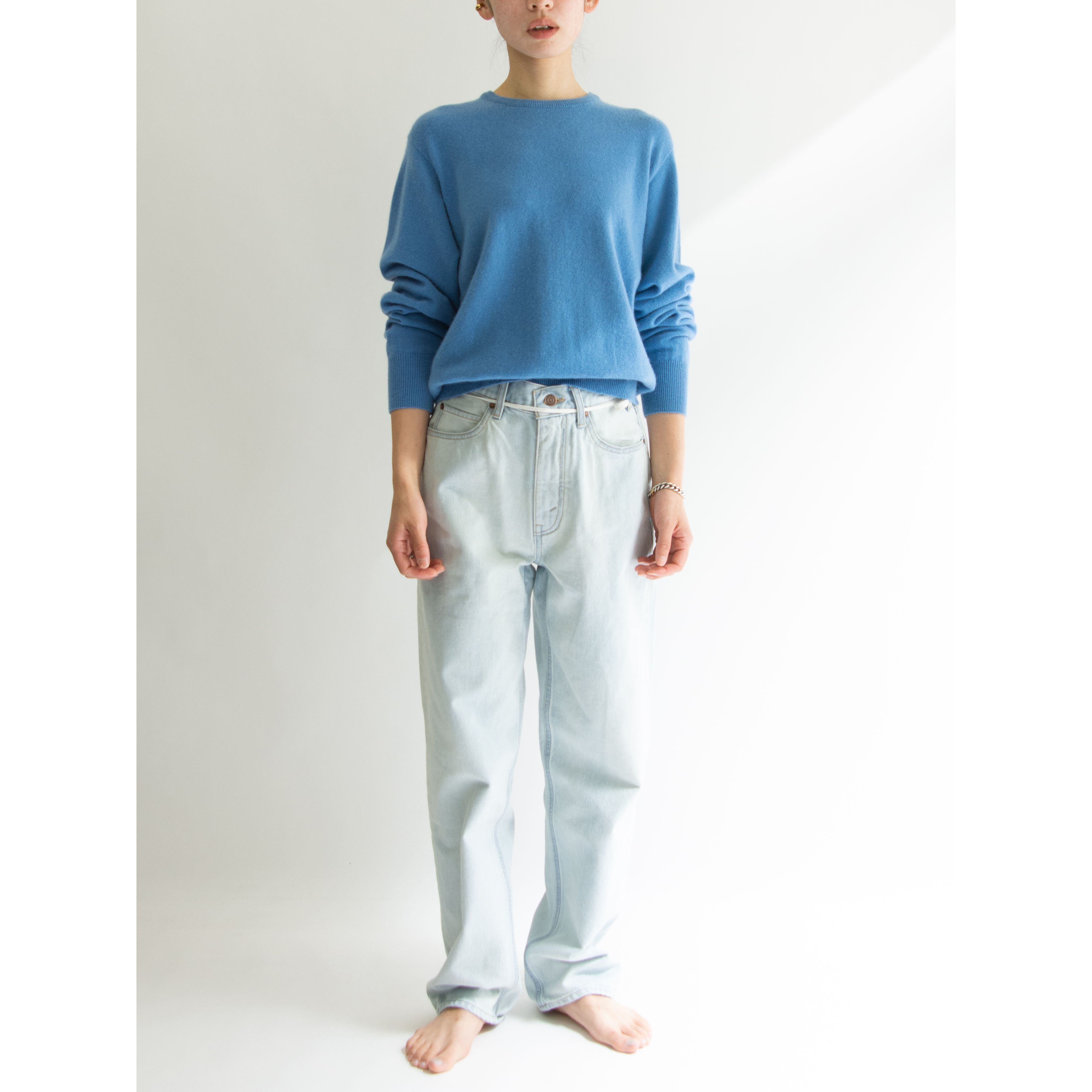 【Unknown Brand】100% Cashmere Crew Neck Sweater(カシミヤクルーネックセーター ニットプルオーバー)