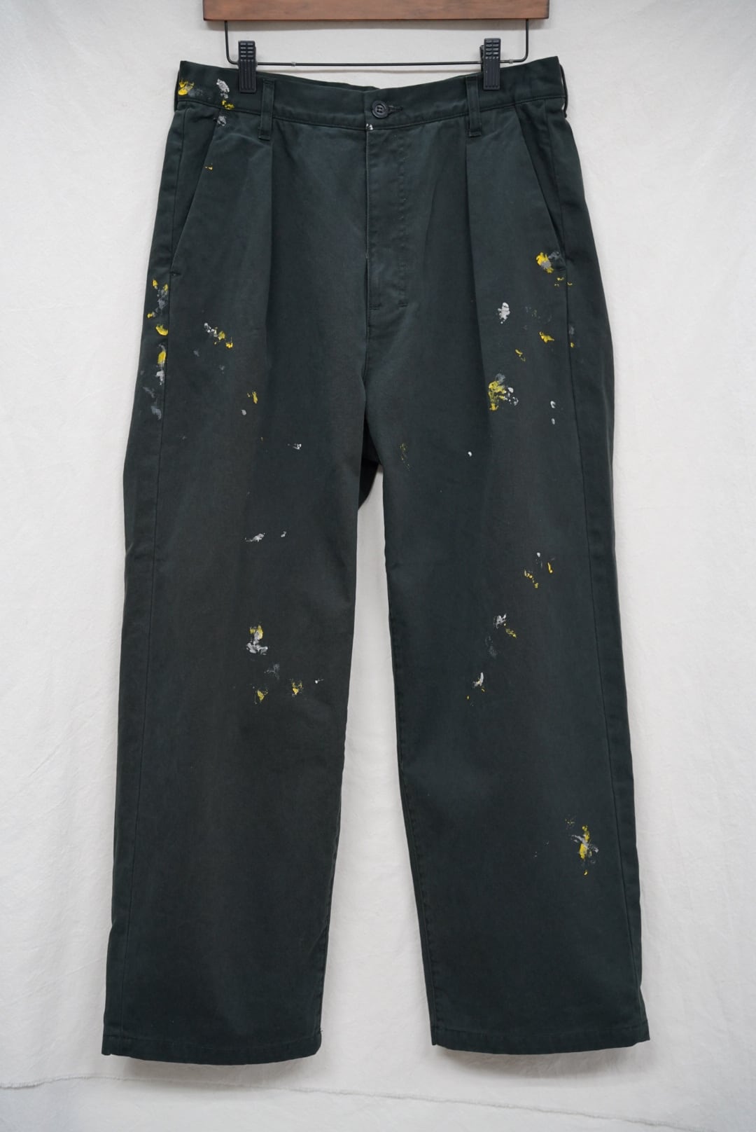 ancellm PAINT CHINO TROUSERS BLACK サイズ2