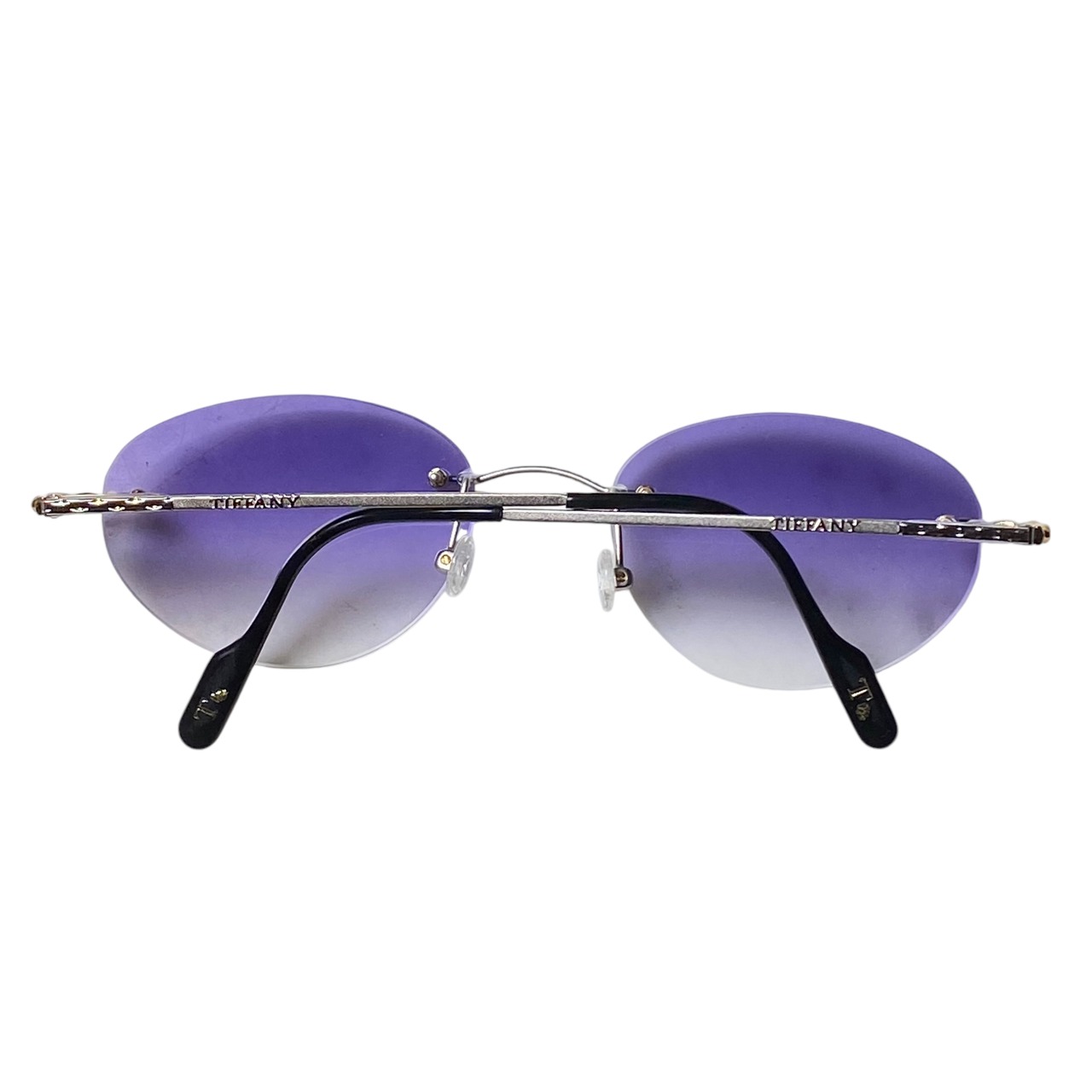 vintage TIFFANY LUNETTES platinum plated deadstock glasses “T660” (PURPLE”