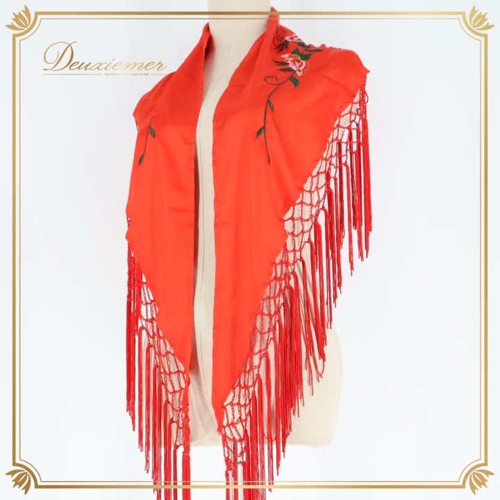 【フレコの色が選べる】フレコシージョ　黒白大水玉　スペイン製　フラメンコ　衣装 楽天市場】フラメンコ衣装 フレコ付きシ−ジョ 全7色 首が