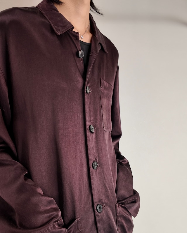 【DRIES VAN NOTEN】over silhouette satin jacket